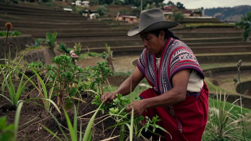 Zapoteca cultiva plantas en terrazas mesoamericanas