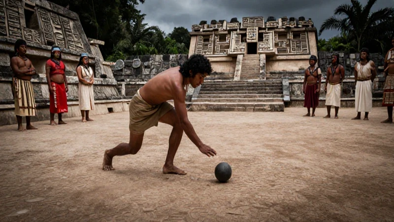 Atleta mesoamericano en drama arqueológico