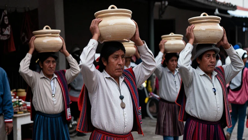 Mercaderes mesoamericanos transportando mecapal