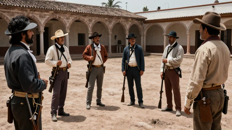 Qué es el Plan de Tuxtepec: Objetivos y Contexto Histórico 4 Líderes revolucionarios mexicanos en una plaza