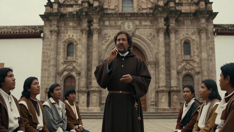 Frajes jesuitas predican ante indígenas en México