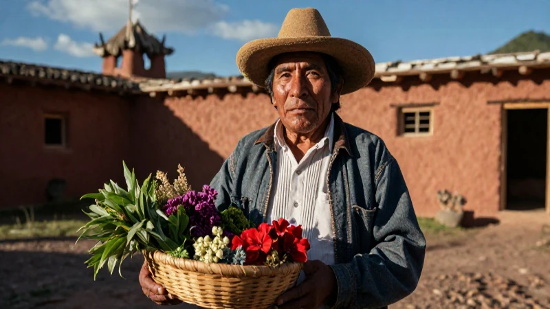 Curandero mexicano, herbolaria y luz dramática