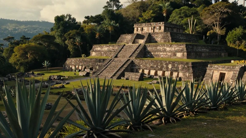 Templos mesoamericanos en selva tropical
