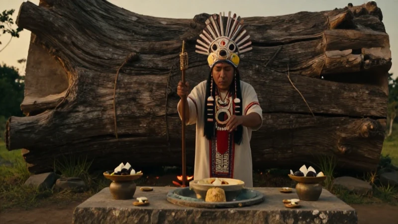 El ahuehuete: árbol ritual prehispánico lleno de historia 46 Ritual indígena ancestral ante un altar