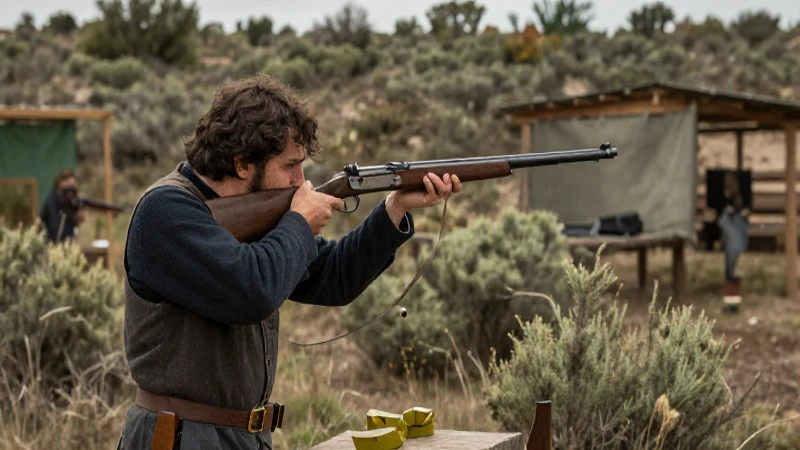 Qué son las tumbas de tiro y cómo se utilizan en el deporte 12 Tirador histórico practica con rifle antiguo en campo