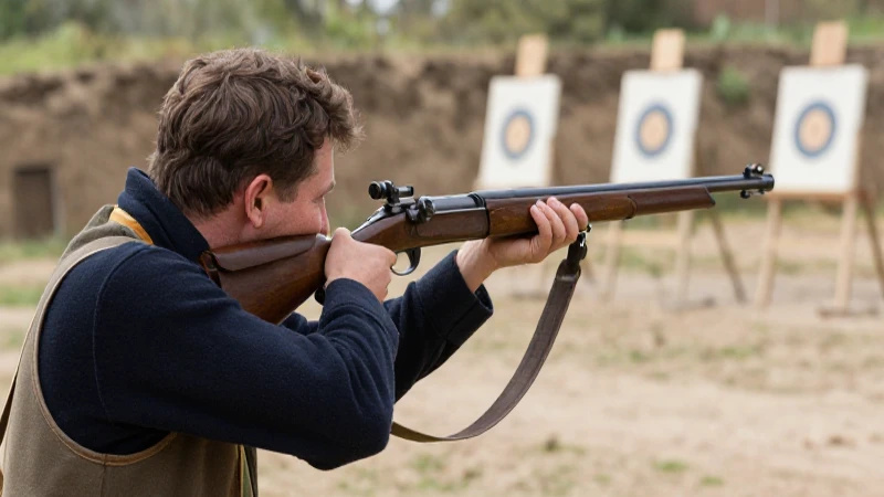 Qué son las tumbas de tiro y cómo se utilizan en el deporte 10 Tirador del siglo XIX apuntando un rifle en un campo de tiro