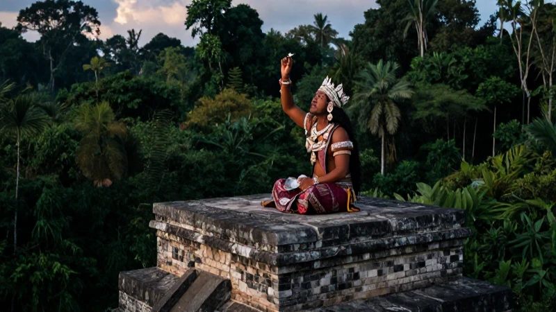Cultura Maya: Historia, Origen y Periodo de una Civilización 146 Astrónoma maya observa estrellas en templo antiguo