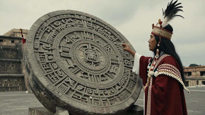 Cuál es el significado y características del Calendario Azteca 3 Sacerdote azteca estudia calendario sagrado