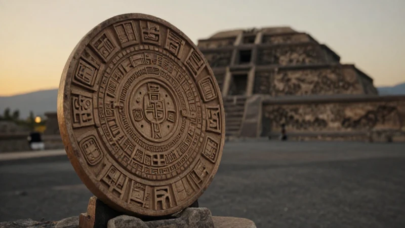 Cuál es el significado y características del Calendario Azteca 6 Sacerdote azteca en Tenochtitlan, luz épica