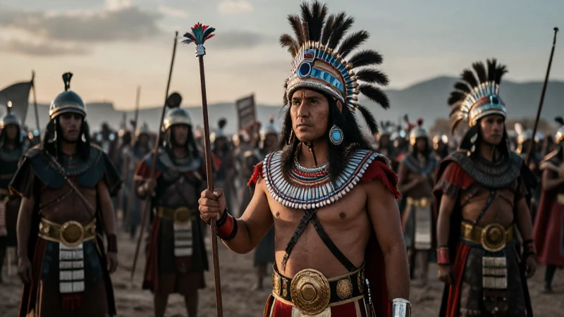 Cuitláhuac: Historia y legado del penúltimo Tlaotani Azteca 10 Guerrero azteca en batalla dramática