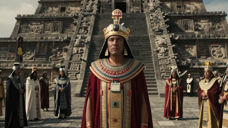 Cuitláhuac: Historia y legado del penúltimo Tlaotani Azteca 12 Tlatoani Mexica en ceremonia en Tenochtitlan