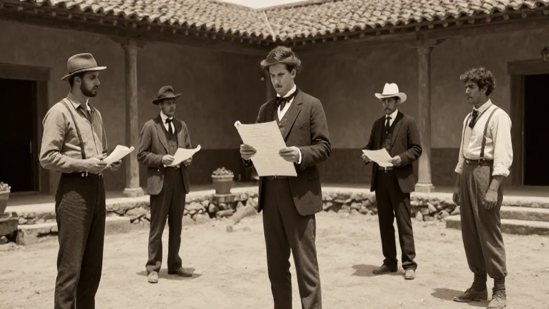 Líderes revolucionarios en hacienda en 1906