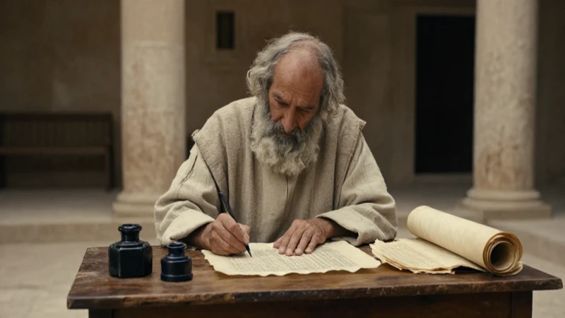 Quiénes eran los escribas en la Biblia y qué significan 252 Escribiente judío antiguo en estudio de papiro