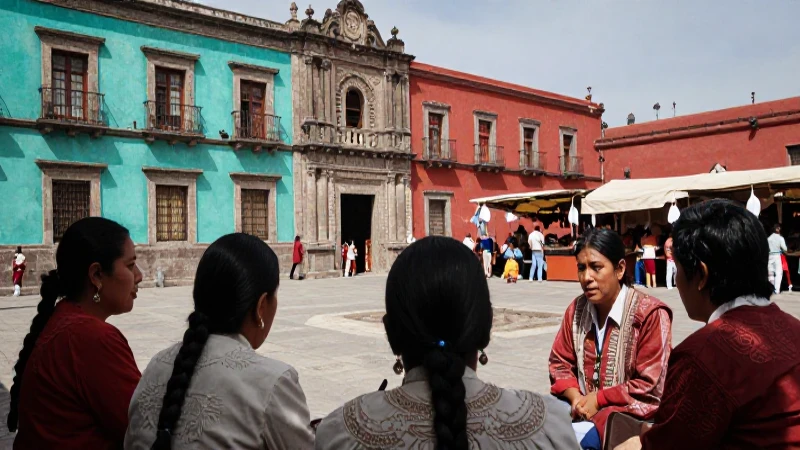 Noble en Tenochtitlan en un mercado vibrante