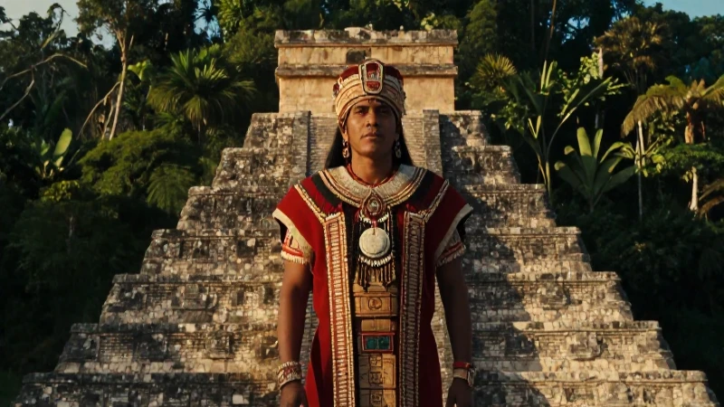 Qué características definen las áreas culturales de Mesoamérica 47 Sacerdote ante pirámide en jungla
