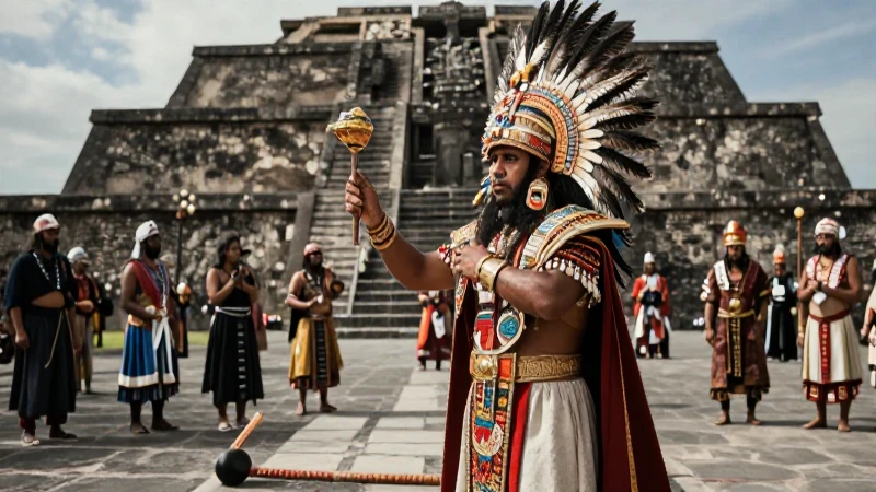 Cuáles eran las deidades, mitos y sacrificios sagrados aztecas 38 Sacerdote azteca sacrificando en el Templo Mayor