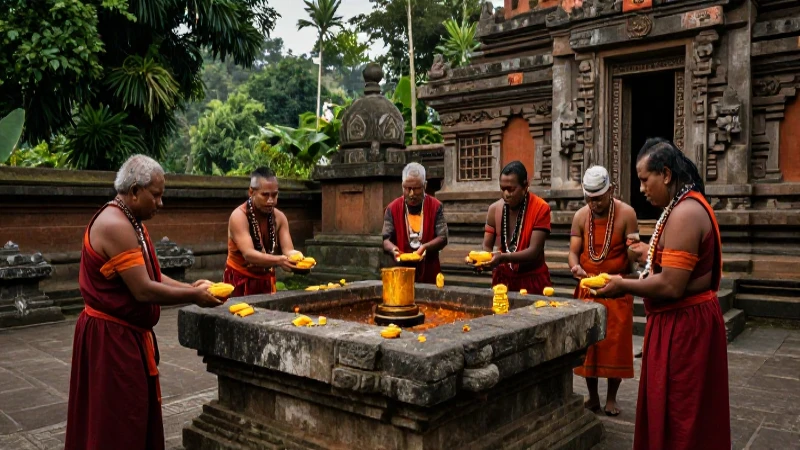 Qué creencias religiosas tenían los indígenas antiguos 26 Sacerdotes ofrecen al altar en un templo antiguo y selvático