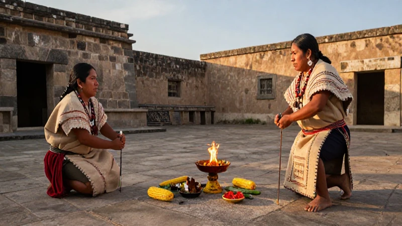 Guerrero Tlaxcalteca en ritual mesoamericano