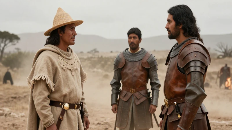 Choque entre guerreros tlaxcalteca y conquistador español