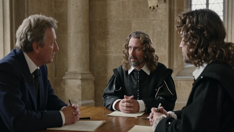 Encuentro tenso entre oficial francés y hugonote