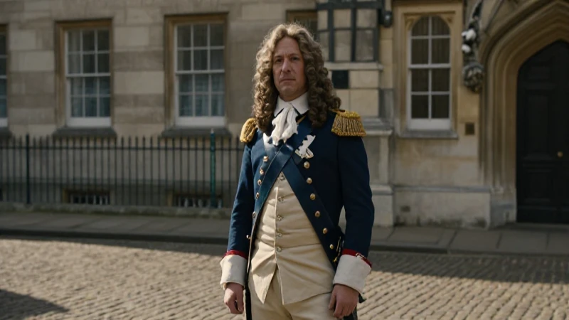 William de Orange en su uniforme, en Inglaterra