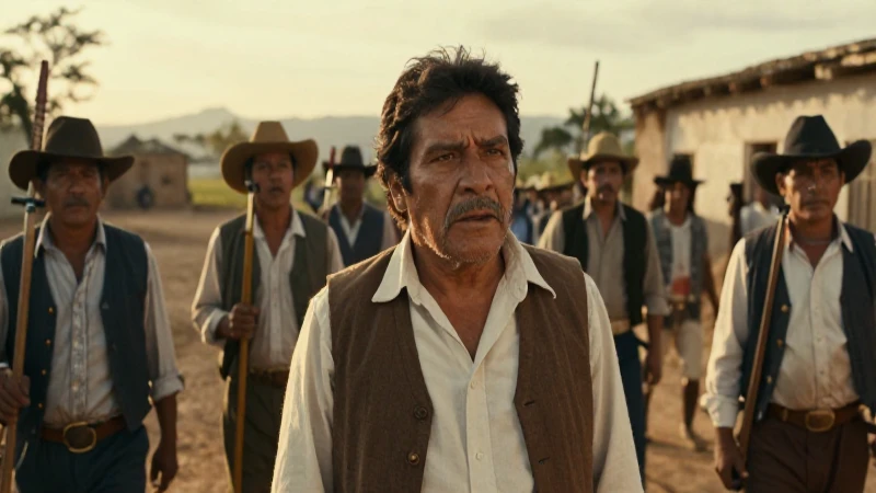 La Revolución Mexicana: Causas, Etapas y Consecuencias Clave 3 Zapata, rodeado de revolucionarios, en una hacienda rural