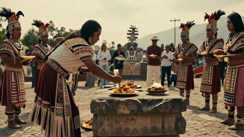 Ritos prehispánicos: banquete sagrado de ofrendas