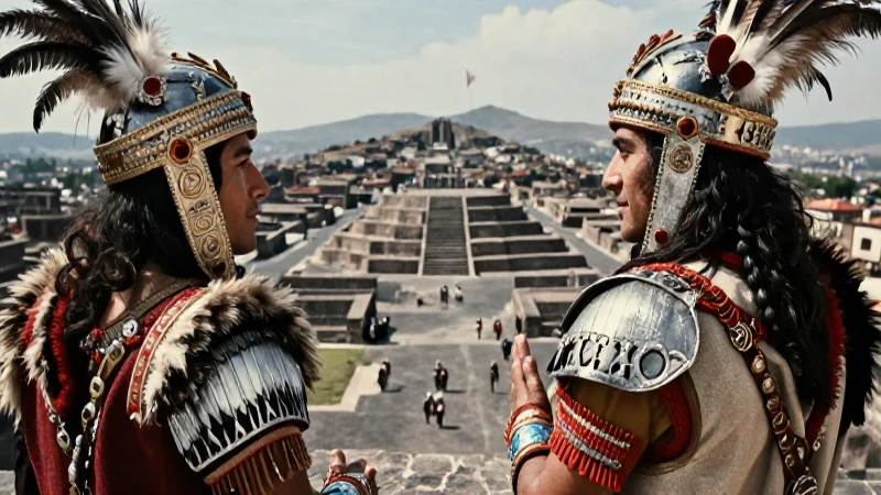 Las ruinas de Tenochtitlán son testigos del pasado azteca 18 Conquistador y emperador azteca en Tenochtitlán