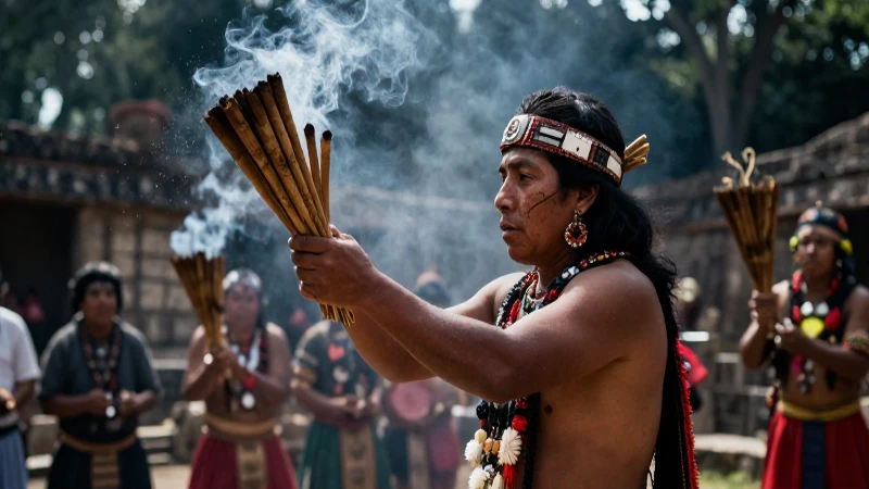 Sahumador en antiguo ritual mesoamericano
