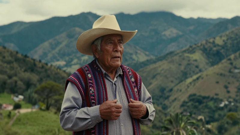 Anciano huasteco en documental de paisaje