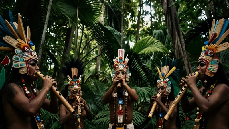Silbatos de la muerte azteca: Qué eran y por qué temían 5 Ocarina azteca ritual bajo el denso bosque