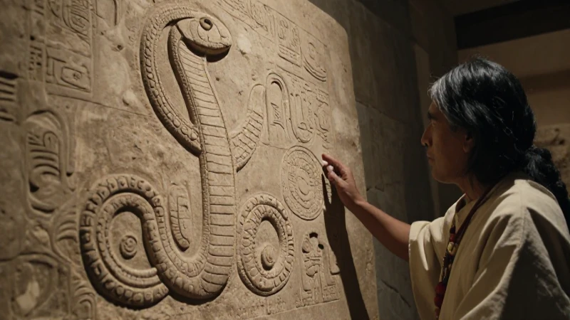 Erudito observa símbolo en códice mesoamericano