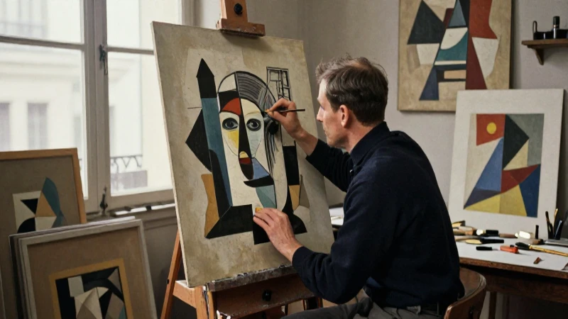 Qué es el cubismo sintético y cuáles son sus características 5 Pintor cubista trabaja en París
