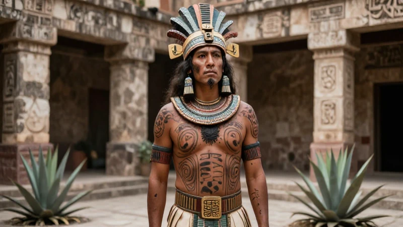 Guerrero azteca realista en Tenochtitlan