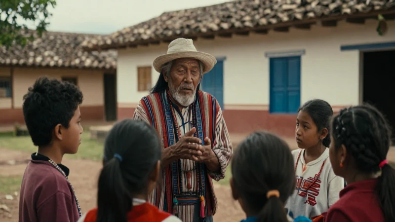 Anciano nativo enseña saberes tradicionales