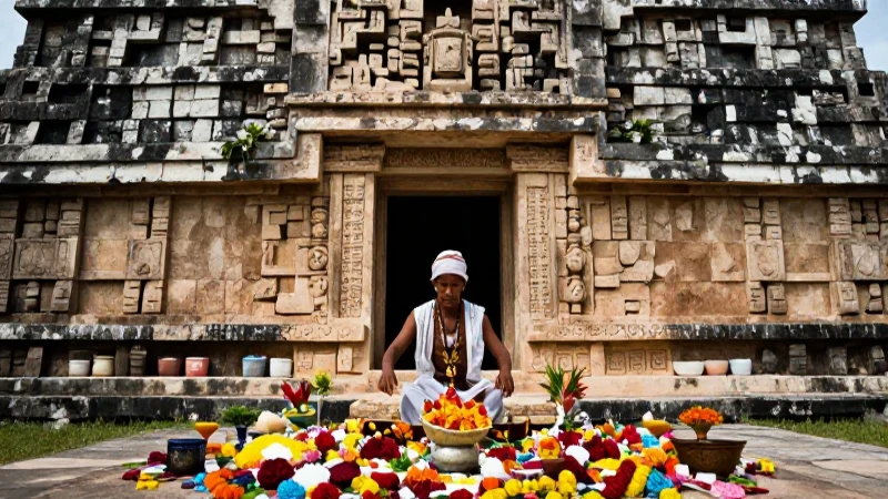 Qué secretos y misterios oculta el Templo de la Reina Roja 47 Maya ritual bajo templo con ofrendas dramáticas