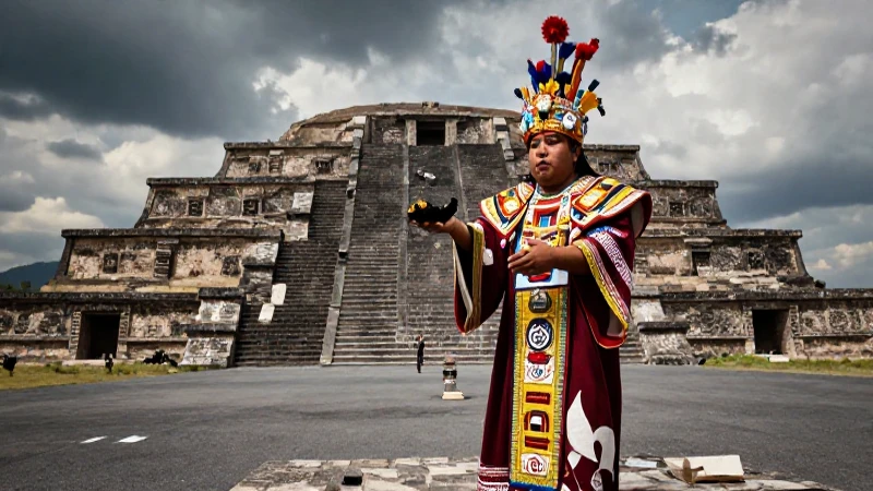 Aztecas sacrifican en el Templo Mayor majestuoso