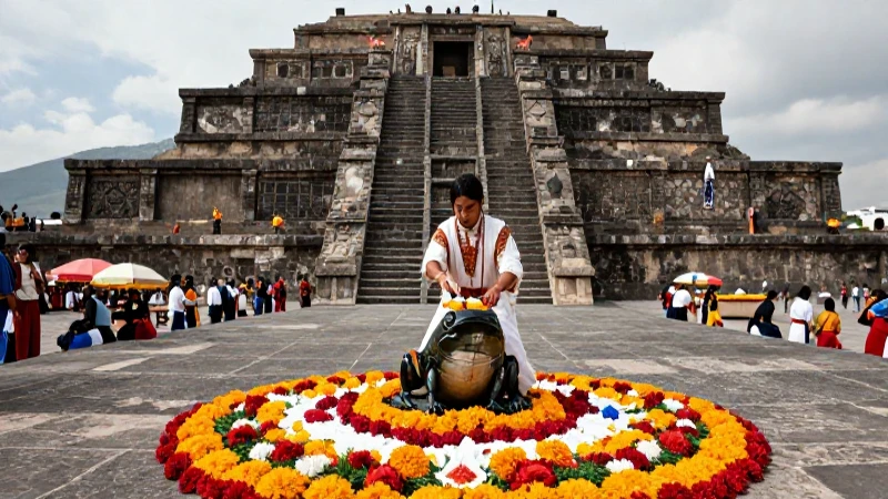 Sacerdote azteca en el Altar de las Ranas de Tenochtitlan
