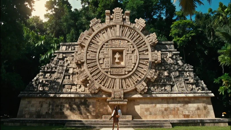 qué es el Tablero del Sol en el Templo del Sol en Palenque 32 Maya observa templo en selva dramática