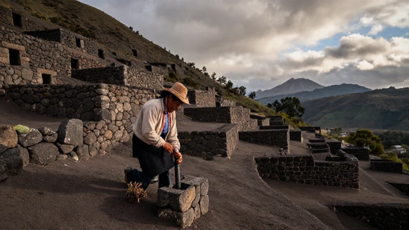 Teotongo: Descubre la magia de este pueblo en Oaxaca 43 Campesino oaxaqueño trabaja entre ruinas volcánicas