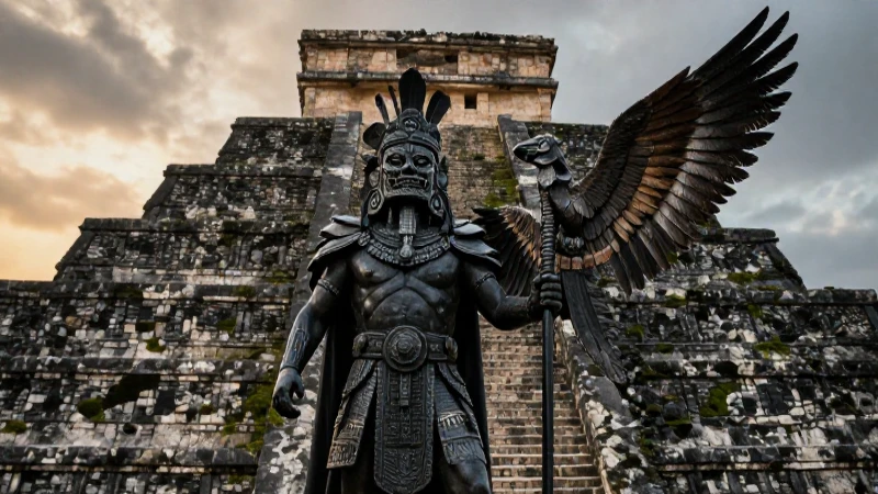 Tezcatlipoca contra Quetzalcóatl en la pirámide