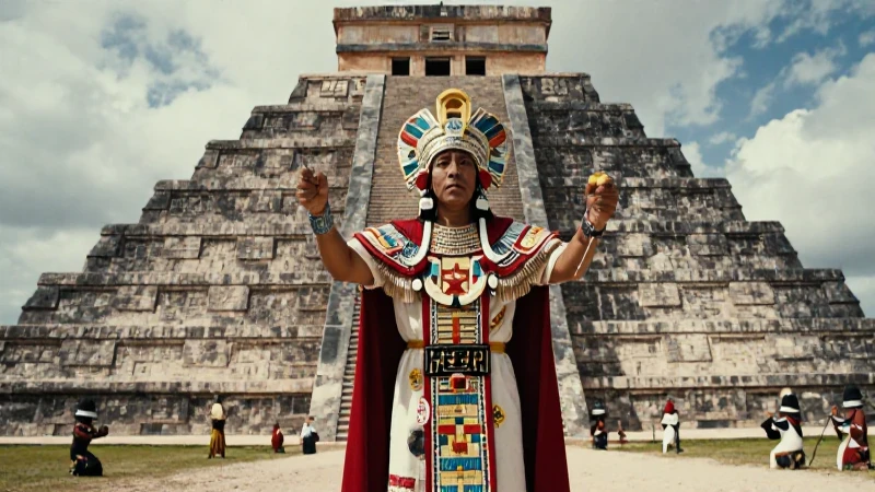Tízoc: El Tlatoani que hace sacrificio en la historia azteca 45 Tlatoani Tízoc sacrifica en pirámide mesoamericana