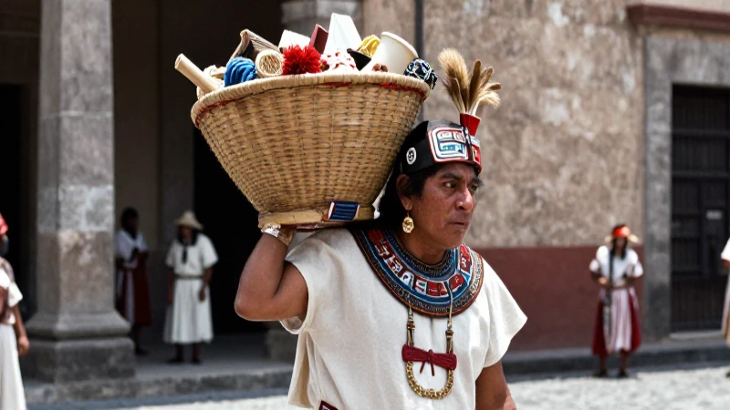 Tlachinola: El tributario clave de México-Tenochtitlan 5 Tlachinola lleva tributos a México-Tenochtitlan