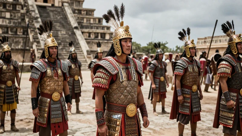 Tlacochcalcatl: Dos formas de hacer la guerra en la historia 49 Guerreros mexicas en batalla con armadura ceremonial