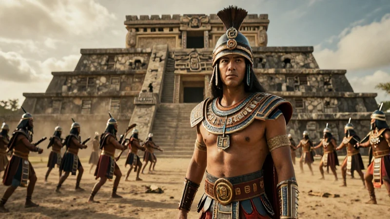 Tlacochcalcatl: Dos formas de hacer la guerra en la historia 53 Guerrero azteca en formación durante batalla épica