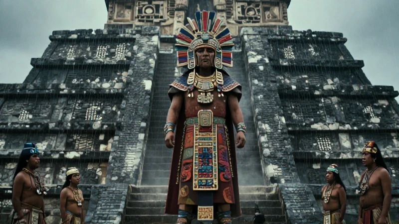 Tláloc: el antiguo dios de la lluvia y la tierra en México 24 Tláloc poderoso sobre antiguo templo mexica