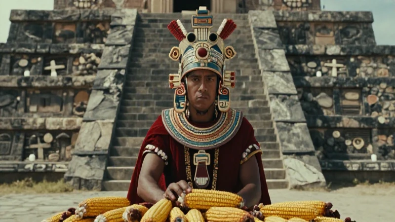 Tláloc: el antiguo dios de la lluvia y la tierra en México 21 Ceremonia azteca en templo histórico