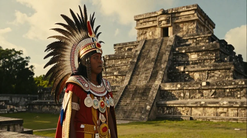 Qué es Tlalocan y cuál es su significado histórico 51 Sacerdote azteca en templo de Tlaloc al atardecer
