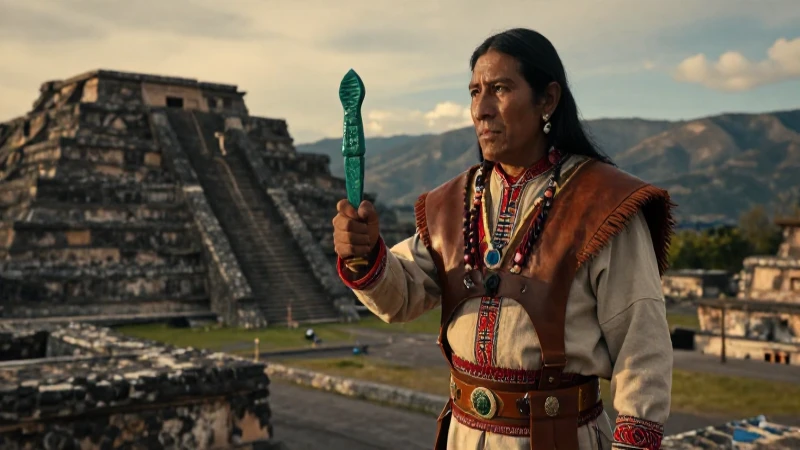 Cuál es el legado cultural de las civilizaciones prehispánicas en Tlaxcala 49 Sacerdote tlaxcalteca en ruinas antiguas