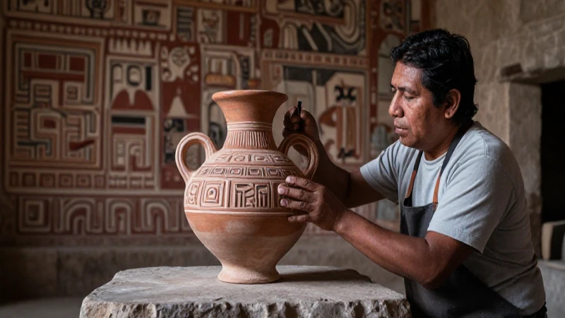 Cuál es el legado cultural de las civilizaciones prehispánicas en Tlaxcala 54 Artista Tlaxcalteca trabaja cerca de murales prehispánicos
